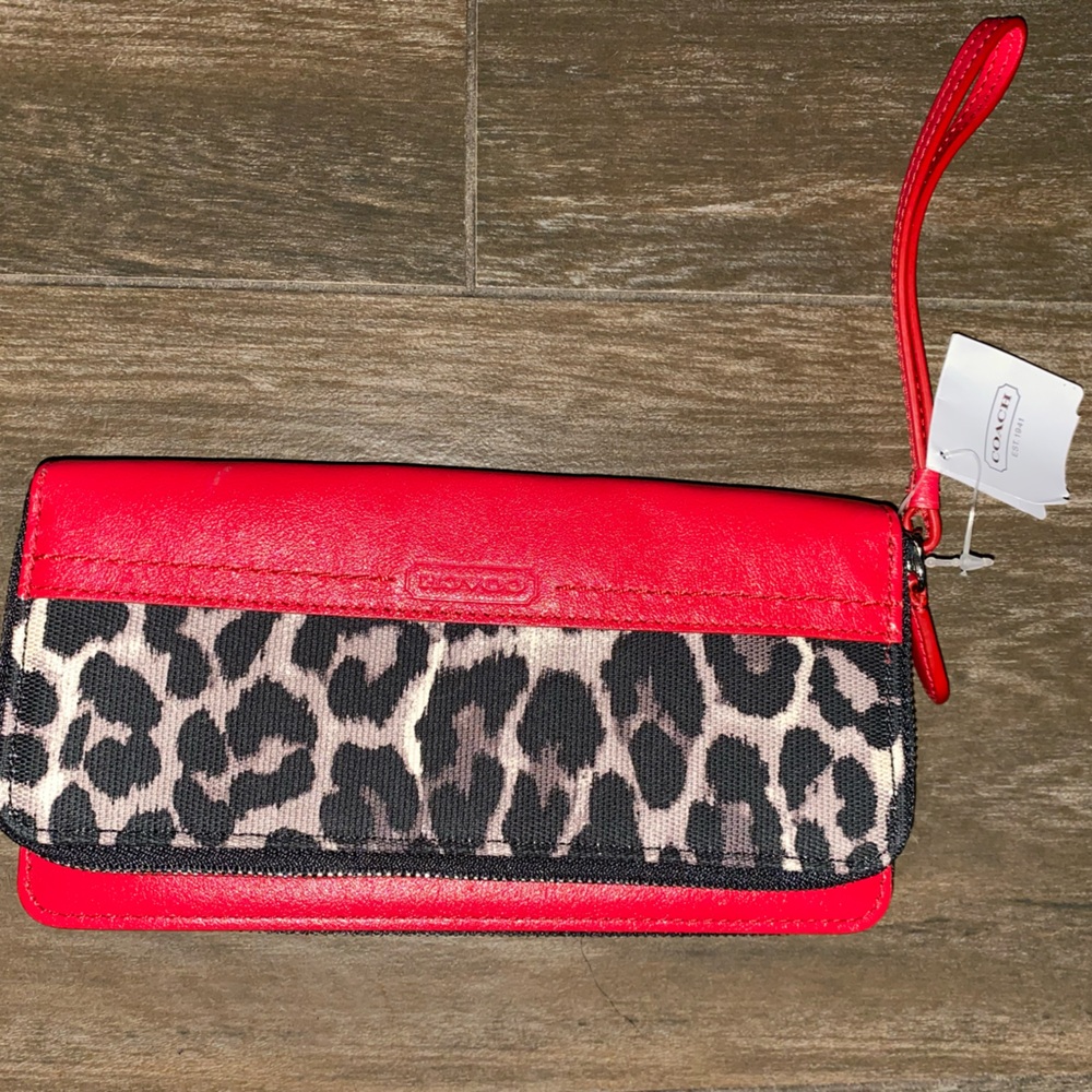 Genuine NWT Coach Parker Set Ocelot/Red - Picture 3 of 10